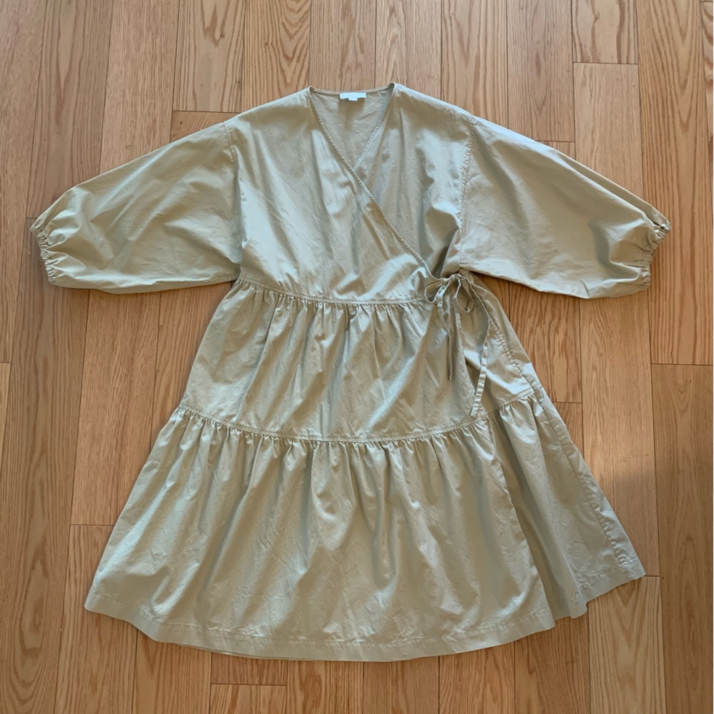 COS Tan Wrap Dress